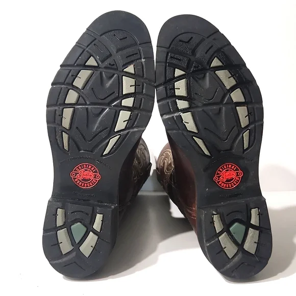 Justin Stampede WK4575 Leather Western Cowboy Boots Men's Size 10.5 D - Picture 12 of 16